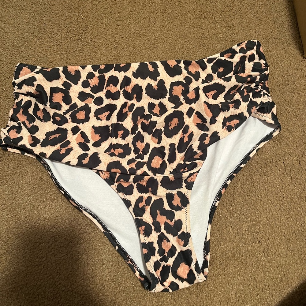 HighWaisted Leopard Bikini Bottoms